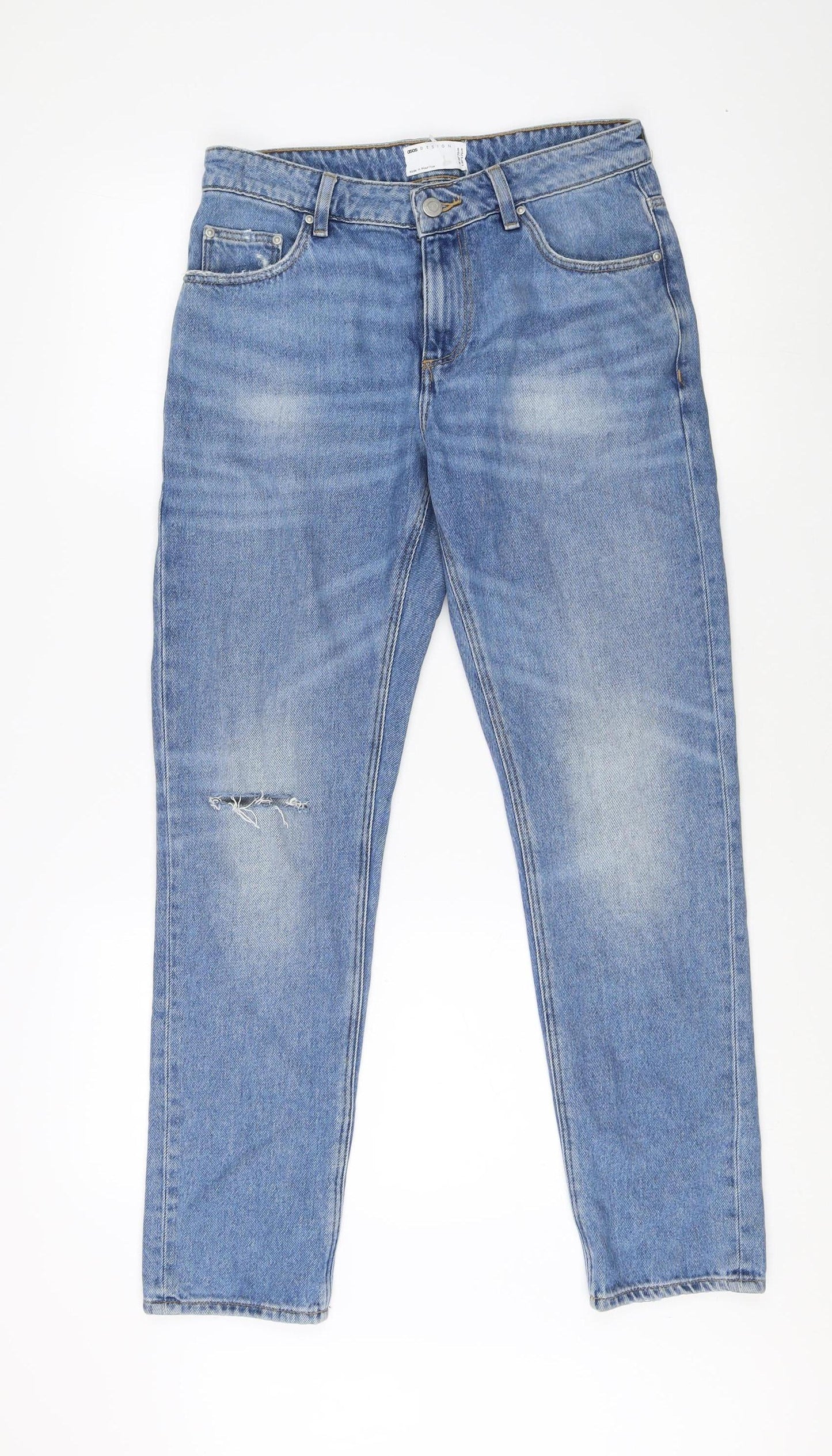 Womens UK Size 30 ASOS DESIGN Regular Fit Straight Blue Jeans