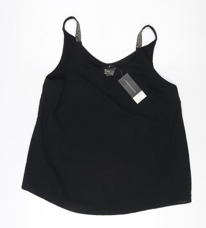 Womens UK Size 12 Dorothy Perkins Black Camisole Tank