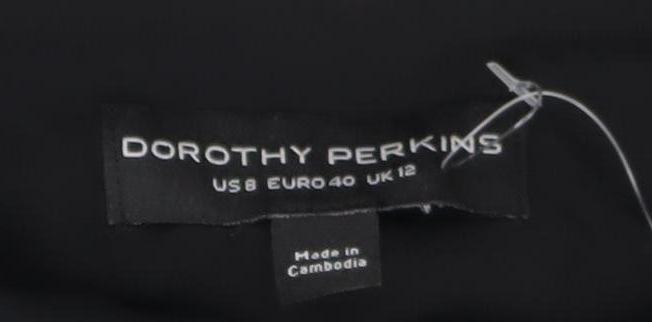 Womens UK Size 12 Dorothy Perkins Black Camisole Tank
