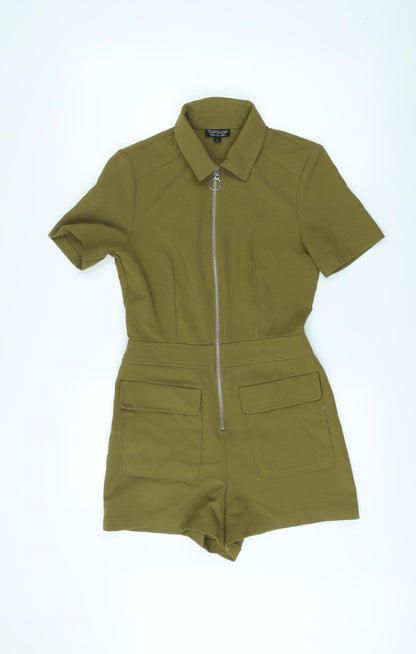 Topshop Women's Green Playsuit Size 8