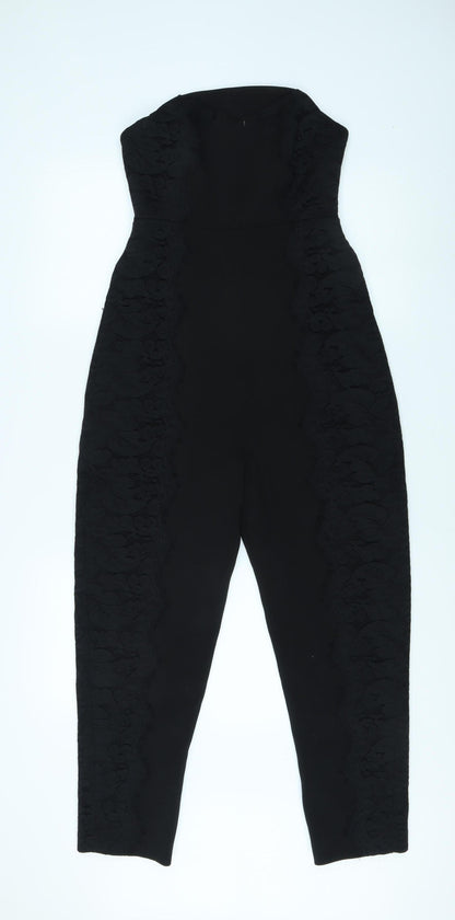Whistles Women's Black Lace Jumpsuit Size 8
