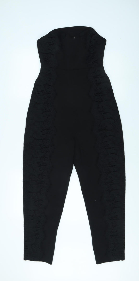 Whistles Women's Black Lace Jumpsuit Size 8