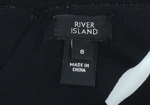 Womens UK Size 8 River Island Black  Blouse