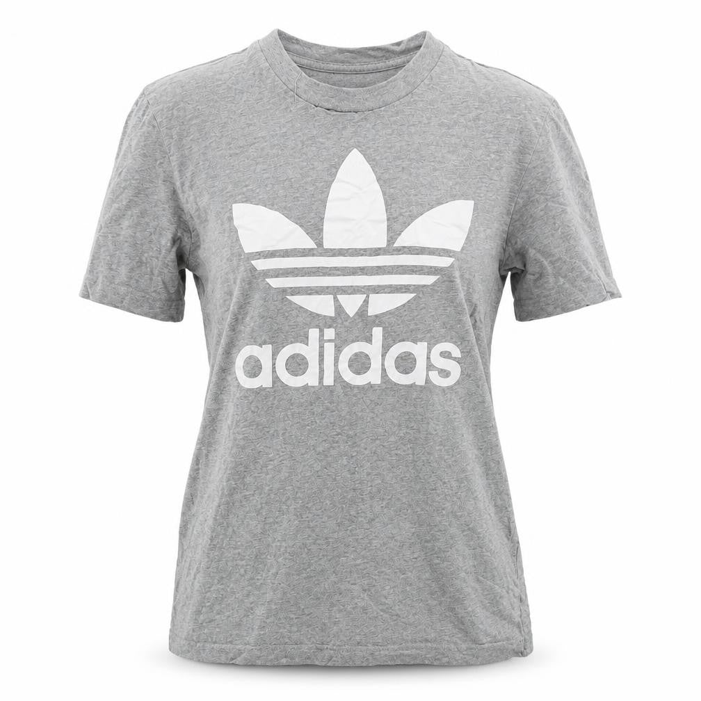 Front view of Adidas Grey unisex t-shirt short sleeve cotton s