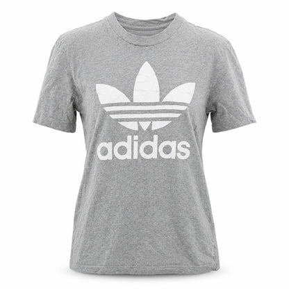 Front view of Adidas Grey unisex t-shirt short sleeve cotton s