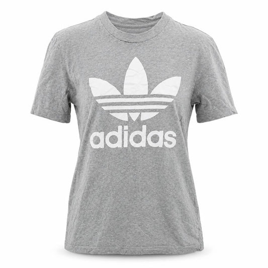 Front view of Adidas Grey unisex t-shirt short sleeve cotton s