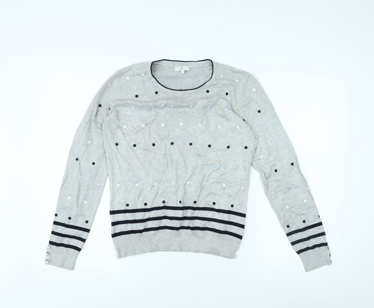 Womens UK Size S CC Grey Pullover Jumper