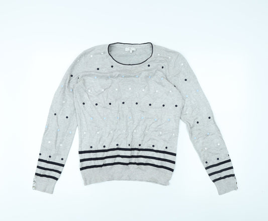 Womens UK Size S CC Grey Pullover Jumper