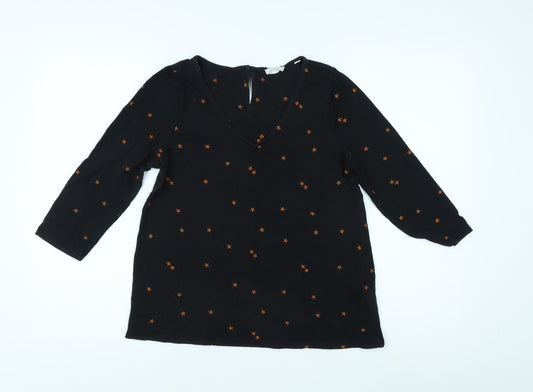 Womens UK Size 10 Fat Face Black  Blouse