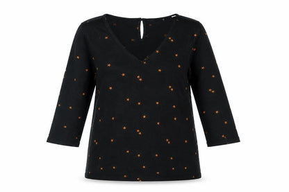 Womens UK Size 10 Fat Face Black  Blouse
