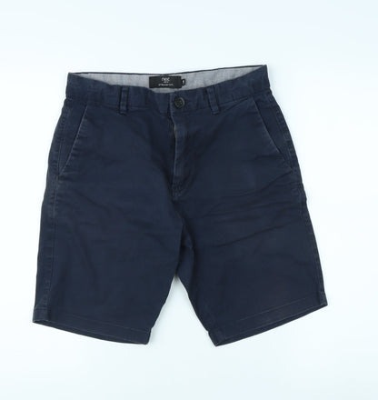 Next Men's Blue Chino Shorts, Size 30, Casual Comfort