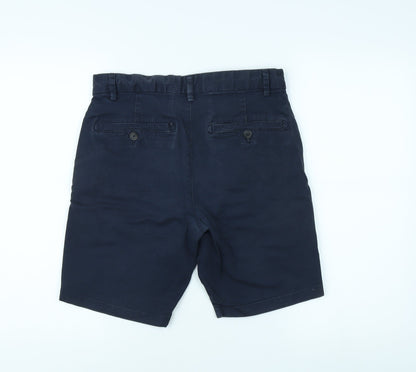 Next Men's Blue Chino Shorts, Size 30, Casual Comfort