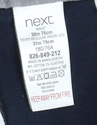 Next Men's Blue Chino Shorts, Size 30, Casual Comfort