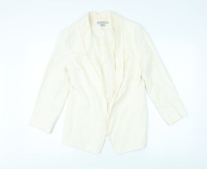 H&M Women's Ivory Blazer, Size 8, Long Sleeve