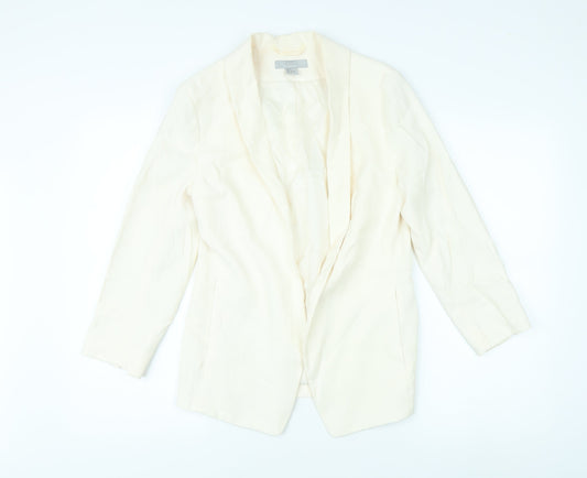 H&M Women's Ivory Blazer, Size 8, Long Sleeve