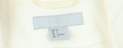 H&M Women's Ivory Blazer, Size 8, Long Sleeve