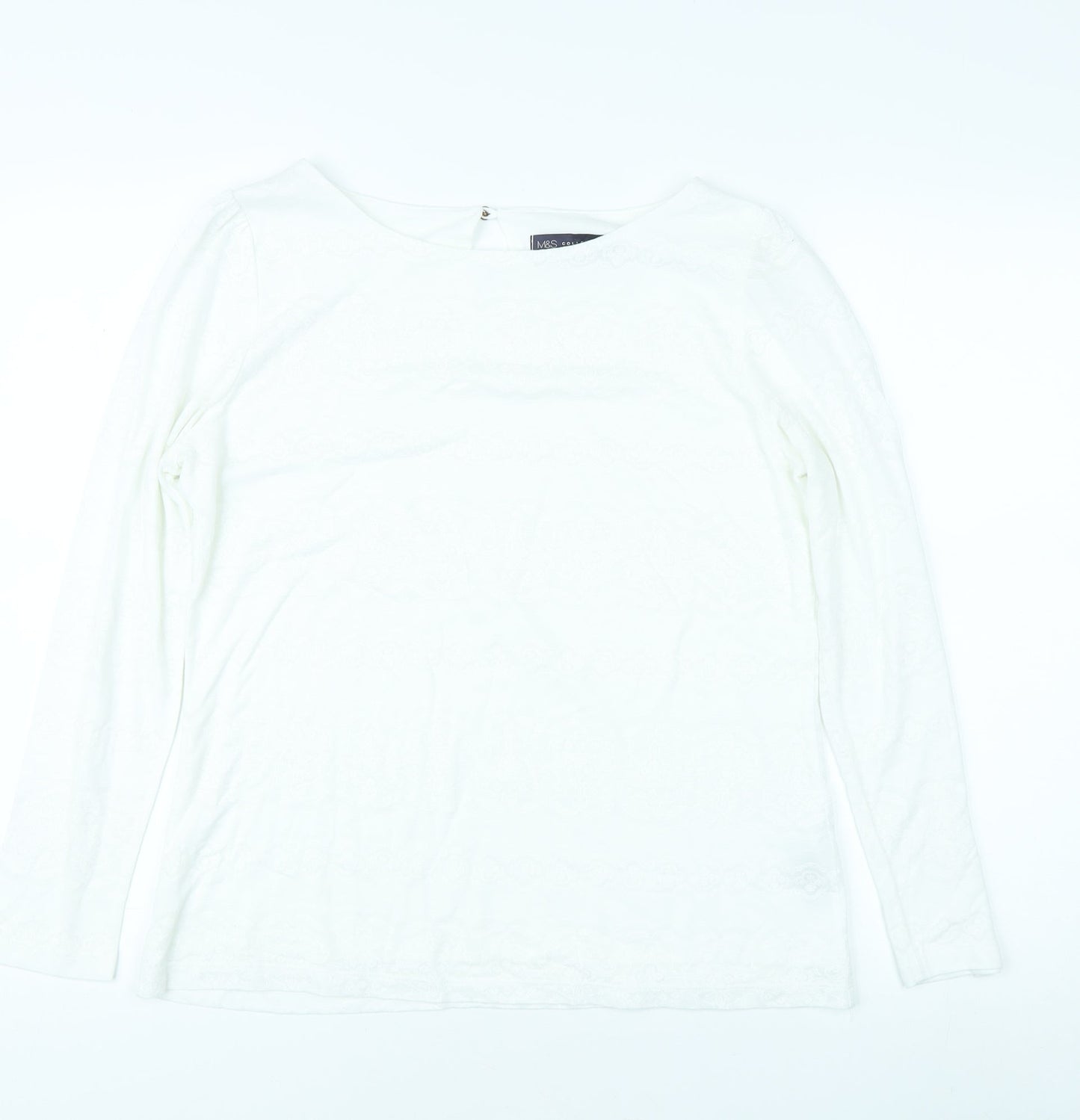 Womens UK Size 14 Marks and Spencer White Basic Blouse