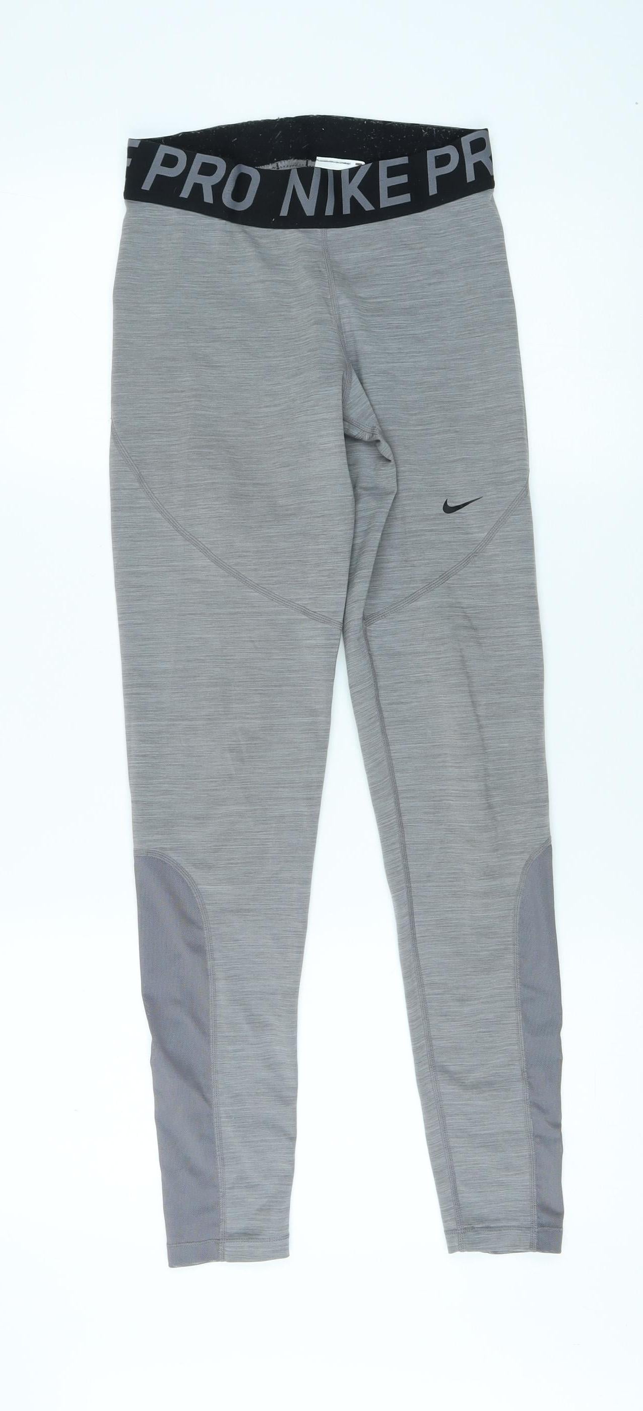 Nike Women's Grey Dri-FIT Leggings - Size M Slim Fit