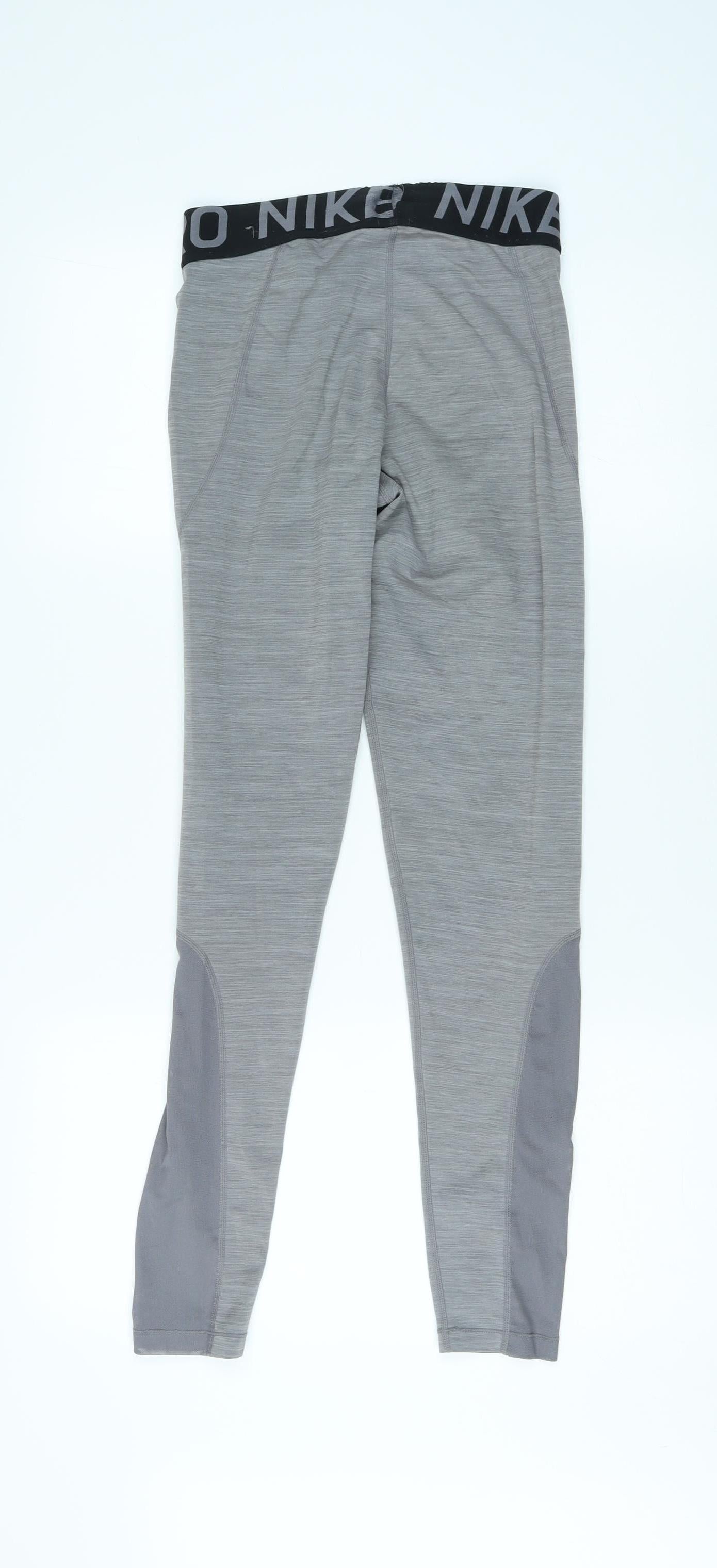 Nike Women's Grey Dri-FIT Leggings - Size M Slim Fit