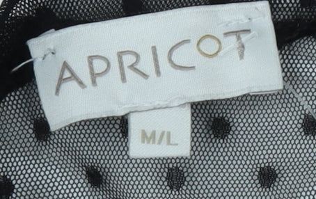 Womens UK Size M/L Apricot Black  Blouse