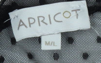 Womens UK Size M/L Apricot Black  Blouse