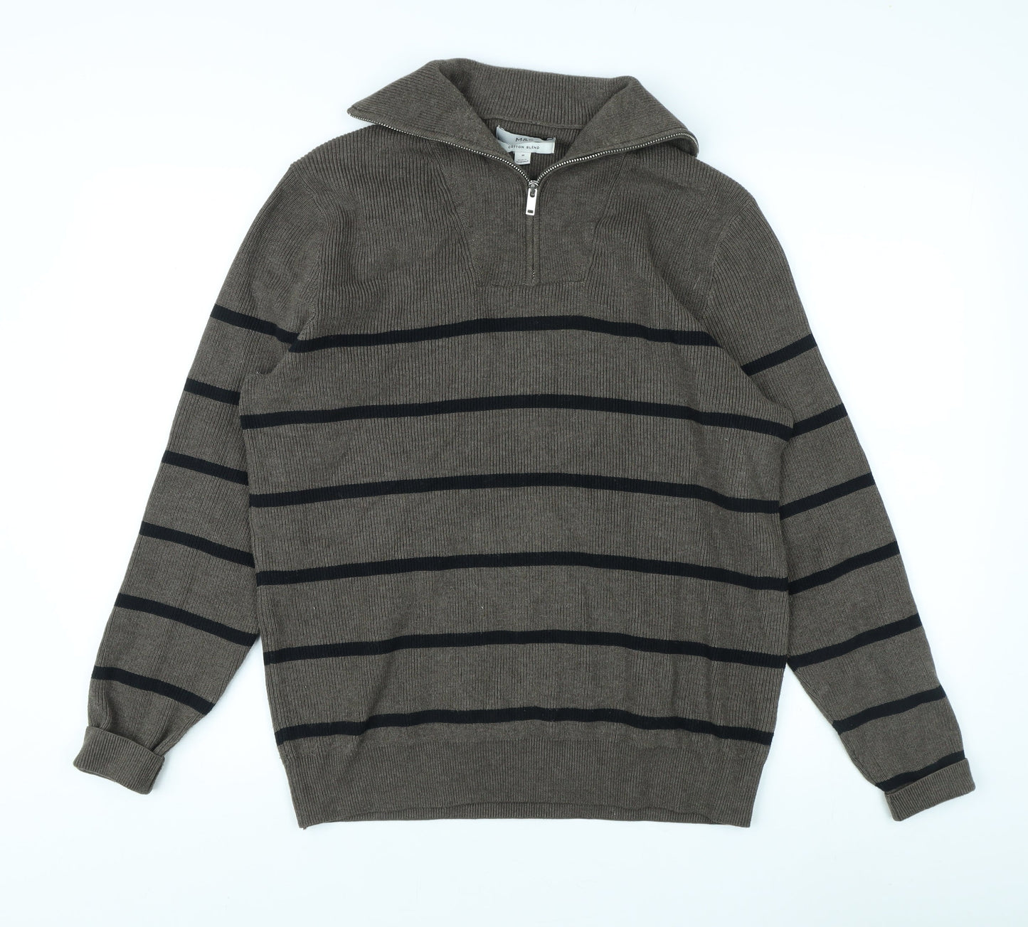 Marks and Spencer Men's Brown M Full Zip Jumper