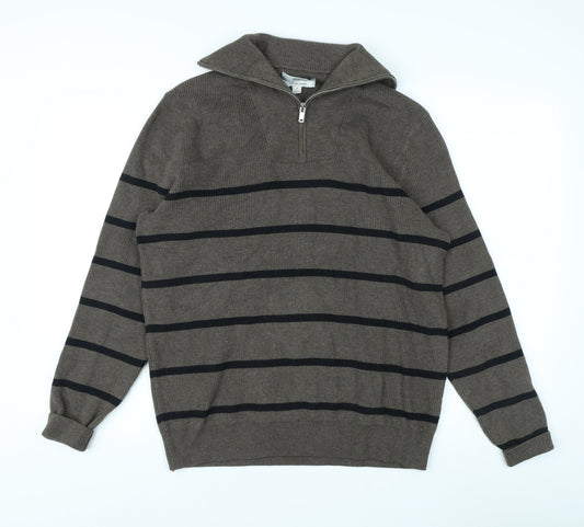 Marks and Spencer Men's Brown M Full Zip Jumper