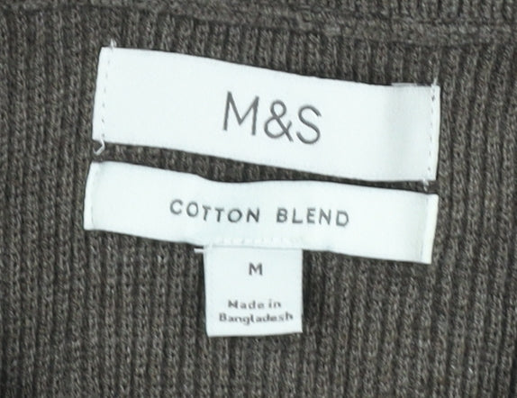 Marks and Spencer Men's Brown M Full Zip Jumper