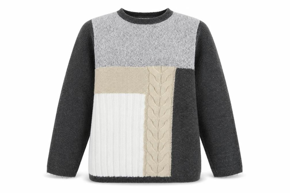Unisex Adults UK Size 12 Cotton Traders Grey Pullover Jumper