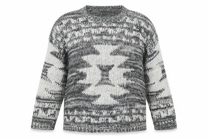 Palmer Heritage Women's Geometric Grey Pullover Jumper, M
