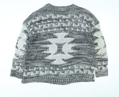 Palmer Heritage Women's Geometric Grey Pullover Jumper, M