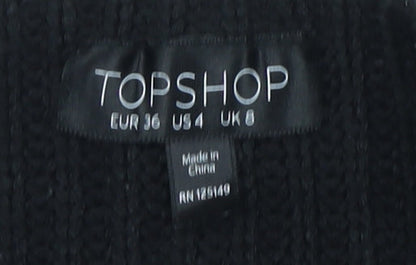 Womens UK Size 8 Topshop Black Pullover Jumper