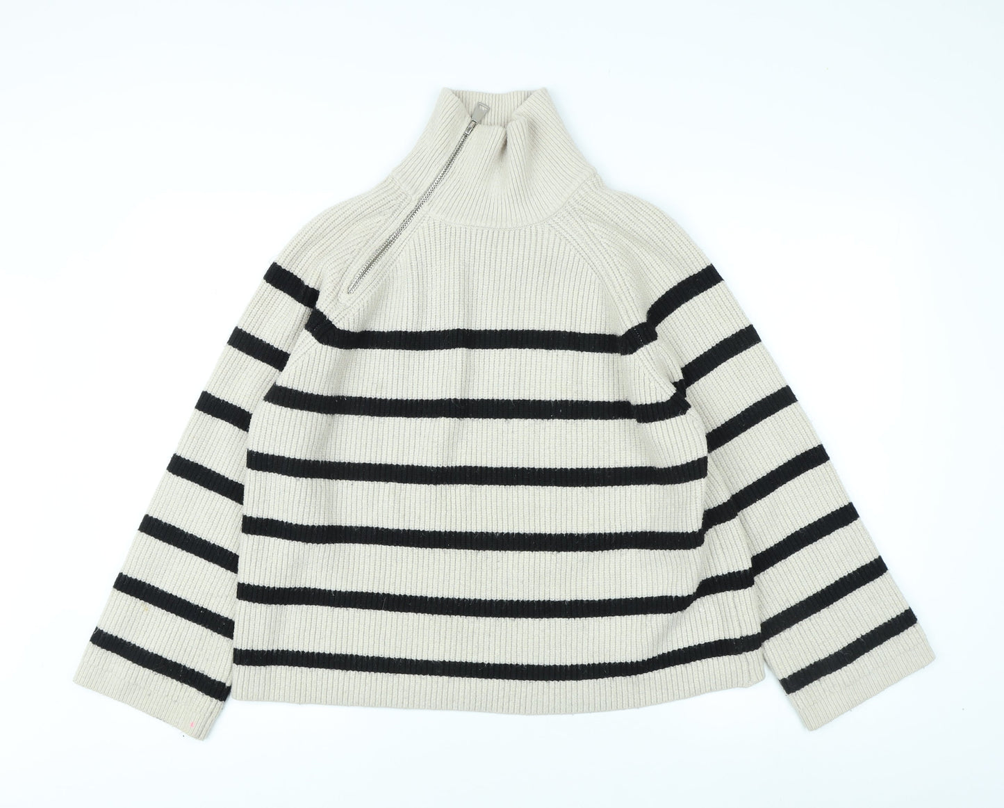 Womens UK Size M Zara Beige Pullover Jumper