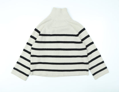 Womens UK Size M Zara Beige Pullover Jumper