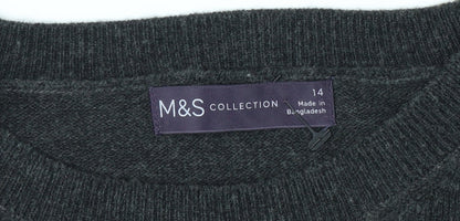 Womens UK Size 14 Marks and Spencer Black Pullover Jumper