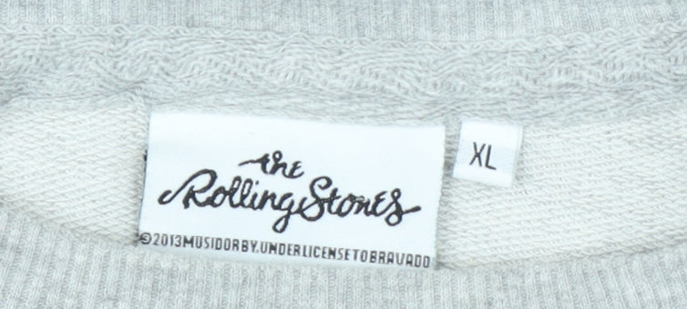 The Rolling Stones Men's Grey Graphic Sweatshirt XL