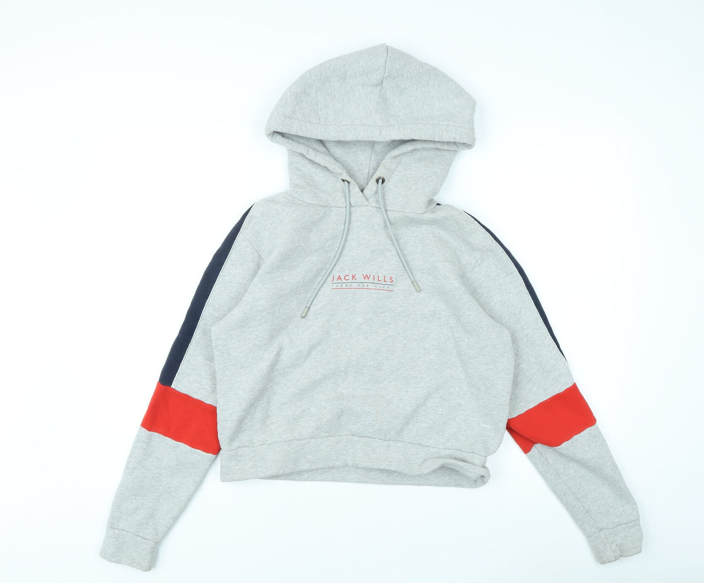 Womens UK Size 10 Jack Wills Grey Pullover Hoodie