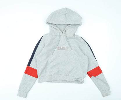 Womens UK Size 10 Jack Wills Grey Pullover Hoodie