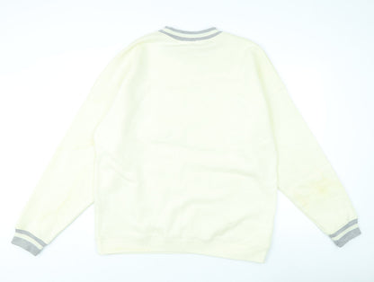 PrettyLittleThing Women's Ivory XL Sweatshirt Crew Neck