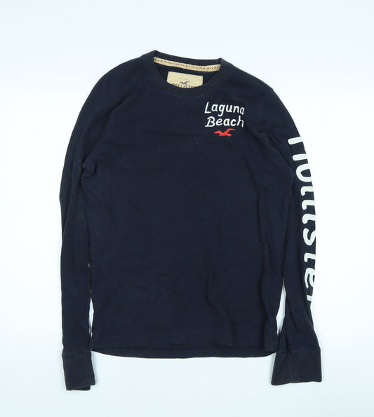 Mens UK Size S Hollister Blue Pullover Sweatshirt