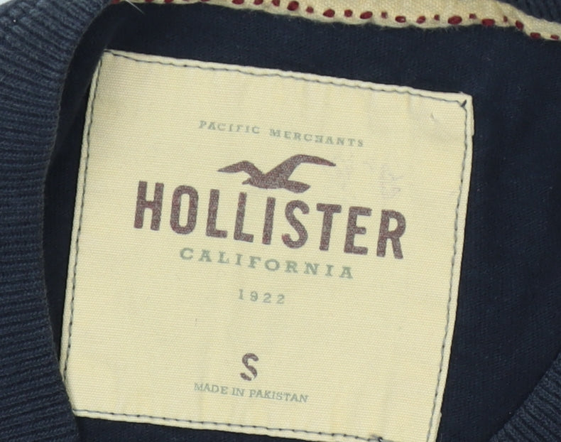 Mens UK Size S Hollister Blue Pullover Sweatshirt