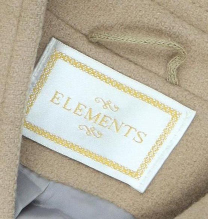 Elements Women's Beige Wool Pea Coat Size 14