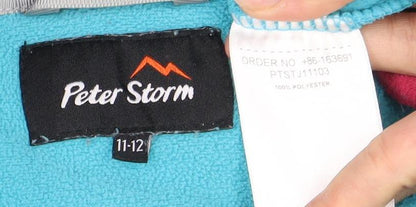 Peter Storm Girls Blue Pullover Fleece Sweatshirt 11 Years