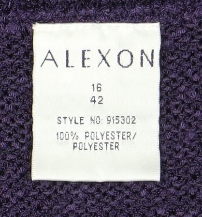 Alexon Women's Purple Short Sleeve Pullover Jumper UK 14