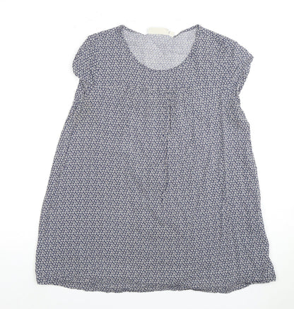 Womens UK Size S JoJo Maman Bébé Blue Tunic Blouse