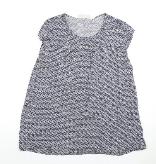 Womens UK Size S JoJo Maman Bébé Blue Tunic Blouse