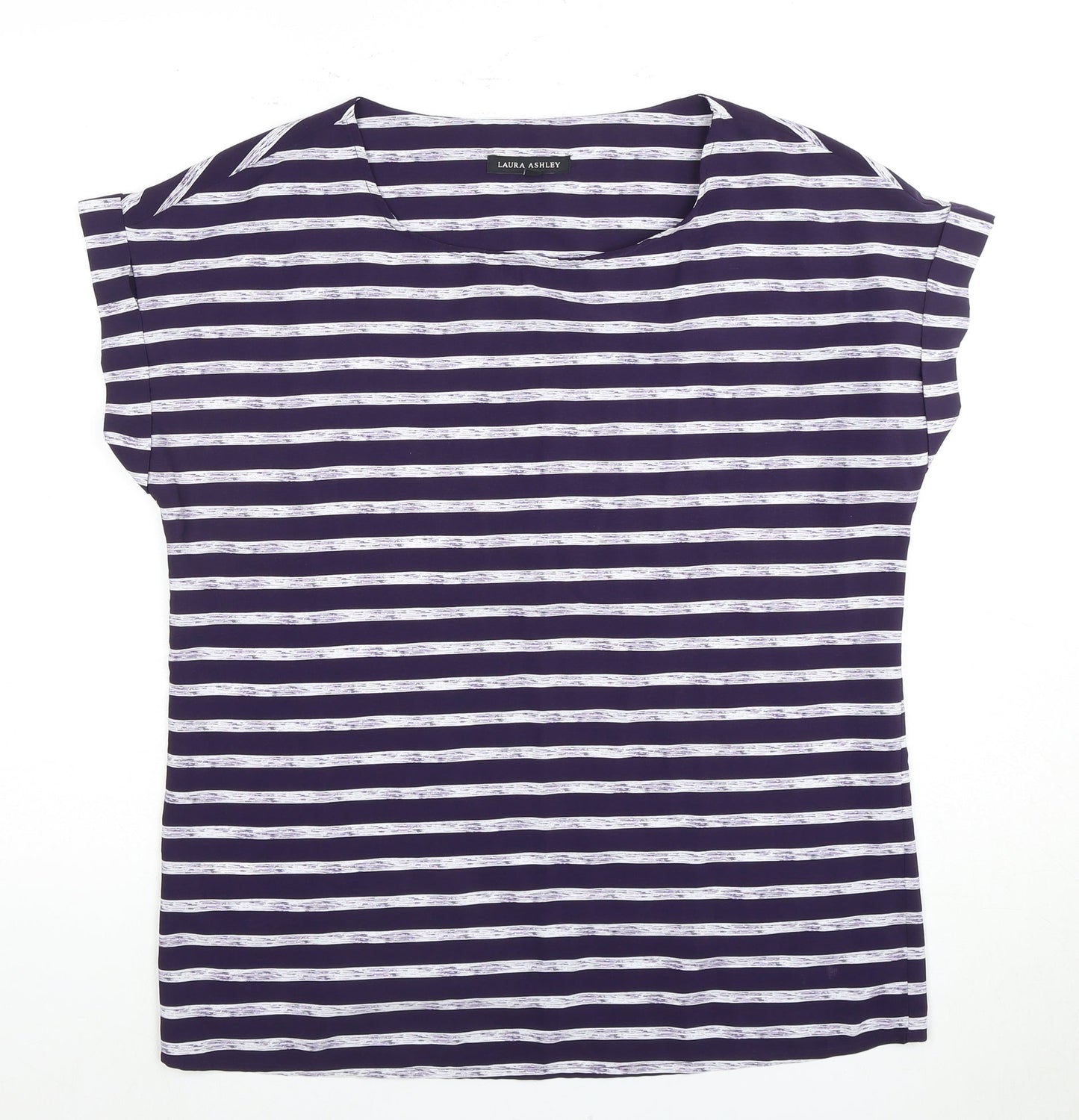 Laura Ashley Women's Striped T-Shirt, Size 12, Multicoloured