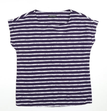 Laura Ashley Women's Striped T-Shirt, Size 12, Multicoloured