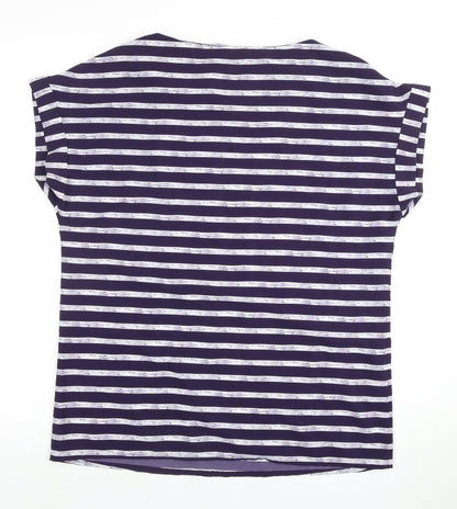 Laura Ashley Women's Striped T-Shirt, Size 12, Multicoloured