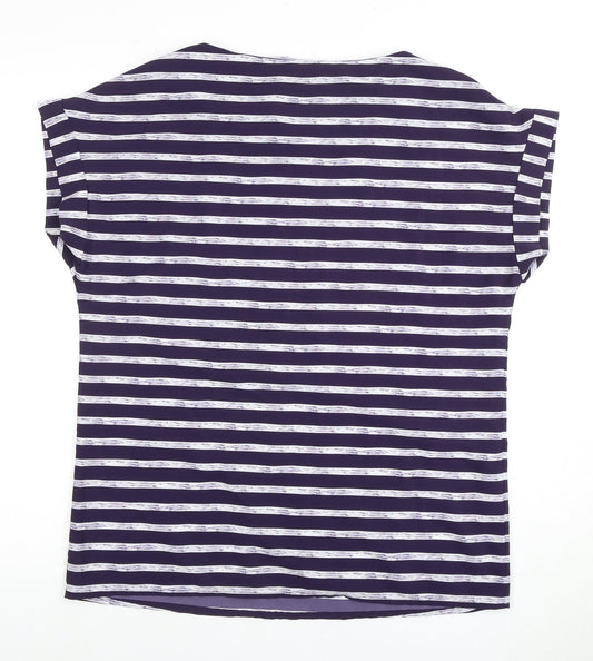 Laura Ashley Women's Striped T-Shirt, Size 12, Multicoloured